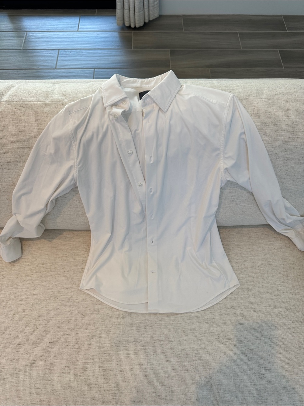 H&M White Men's Dress Shirt - Slim Tailored Style stretch